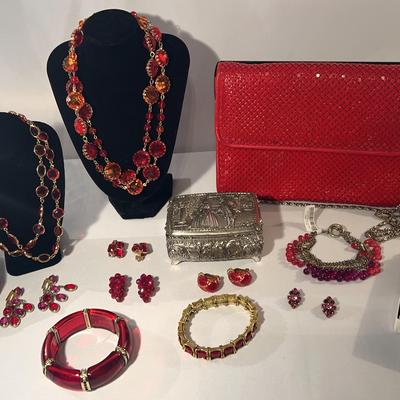 Lady In Red Costume Jewelry 