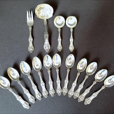 Sterling Silver - Spoons set in “Old Orange Blossom” pattern 
