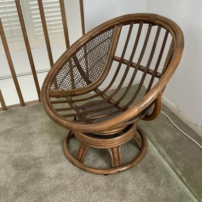 Bamboo Curved Papasan Chair