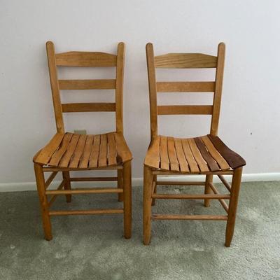 Ladderback Chairs Pair