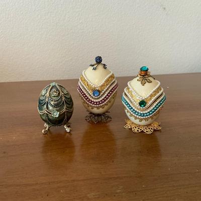 Hand Carved Embellished Eggs & Monet 