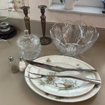 China and Crystal serving pieces