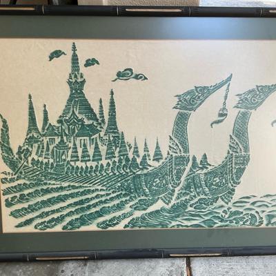 VTG Thai Temple Embossed Rubbing