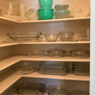 Pyrex And Anchor Glassware And VTG Tupperware