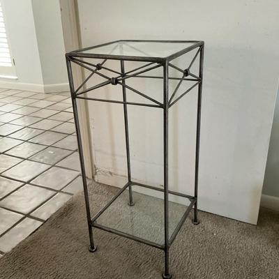 Metal & Glass Tall Table