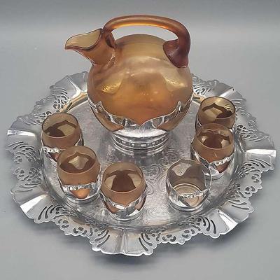 Farber Bros Krome Kraft amber cocktail set