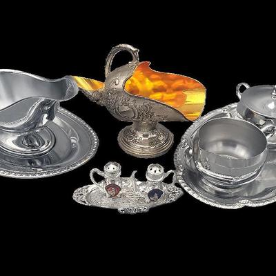 Silver Colored Serving Items 