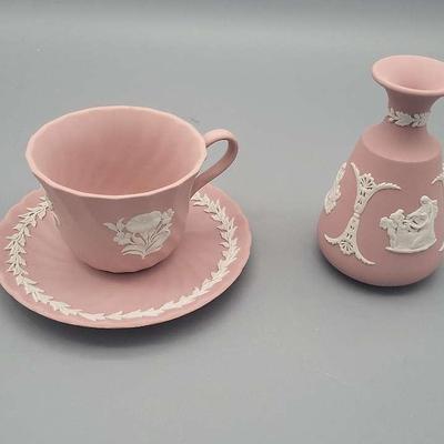Wedgwood Pink Jasperware Pieces 