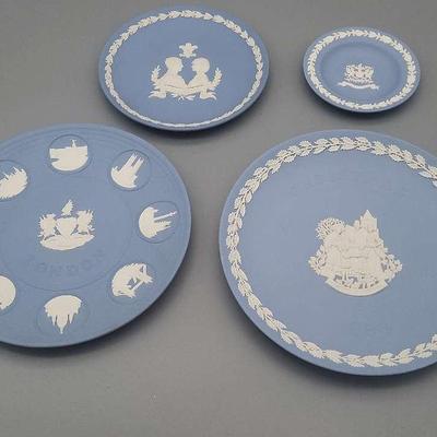 Wedgwood Blue Jasperware Collectible Plates 