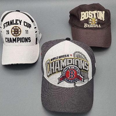 Boston Bruins & Boston Red Sox Hats 