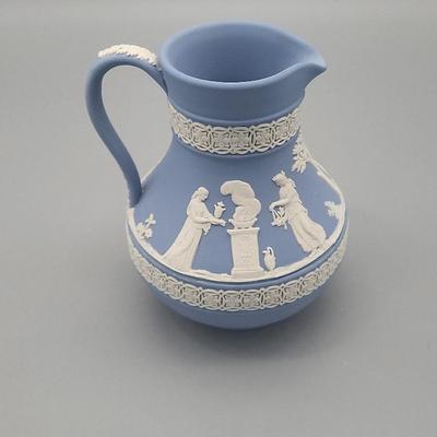 Wedgwood Blue Jasperware Sacrifice Pitcher 