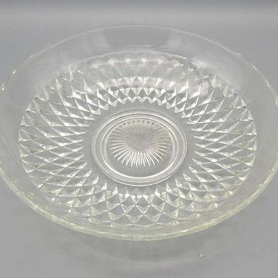 Crystal Style Glass Bowl Diamond Cut