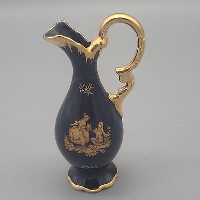 Limoges Blue Proposal Pitcher 