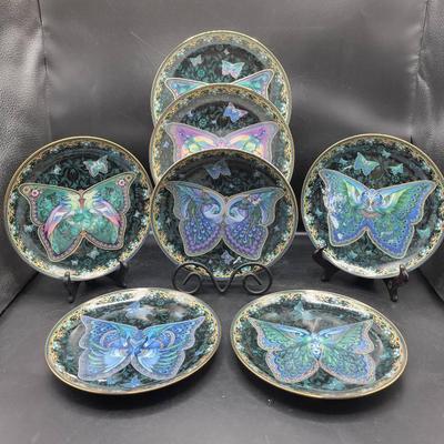 Set/7 Limited Edition "Enchanted Wings" Plates By Bradford Exchange