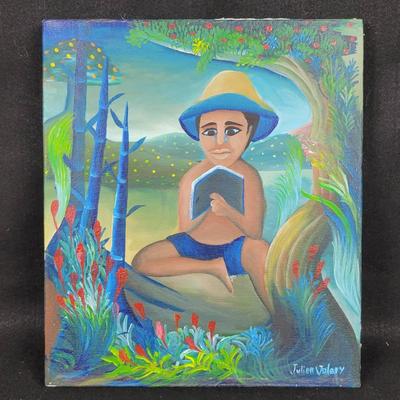 Original Haitian Painting By Julien Valery-on Canvas 12" x 14." 