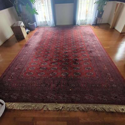 Karastan 8.8x12 Red Bokhara Area Rug