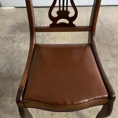 Vintage Duncan Phyfe Style Harp/ Lyre Back Chair - Classic Craftsmanship 