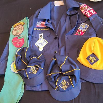 Vintage Cub, Girl and Boy Scouts Hats, Sash and Shirt