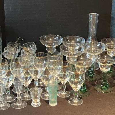 Glass Barware - Margarhita, Wine, Cordials & More