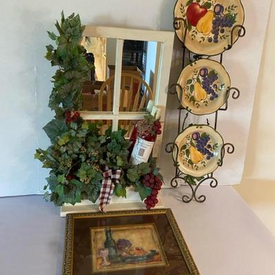 Decorative Window, Plate & Plate Rack + Frame Print