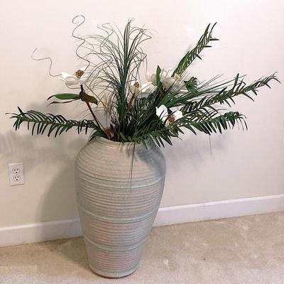 Large Ceramic Vase With Florals
