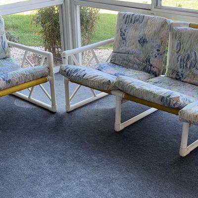 PVC Pipe Patio Furniture with Cushions