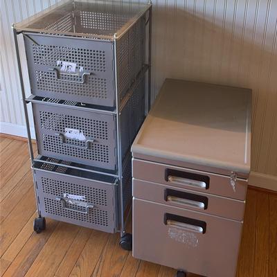 Studio RTA Rolling File Cabinet And Industrial Bins