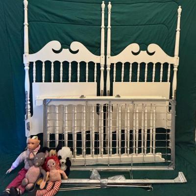 Wooden Doll Crib on Casters