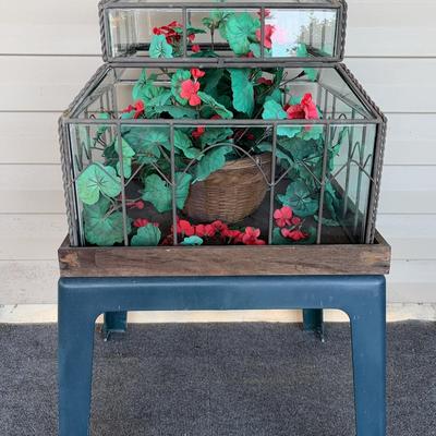 Tabletop Terrarium and Faux Flowers