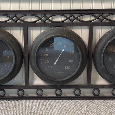 Metal Thermometer Hygrometer Clock #1
