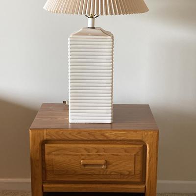 Mid Century Night Stand & Lamp