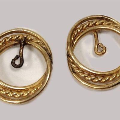 14k gold earring add on hoops