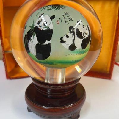 Chinese Reverse Painted Globe