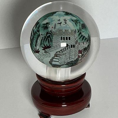 Chinese Reverse Painted Globe