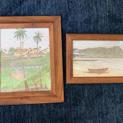 Ts141v hawaiian pen and ink watercolor