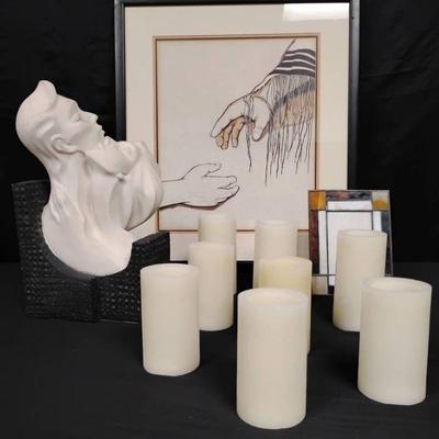 Ct205 modern day statue picture, & candles