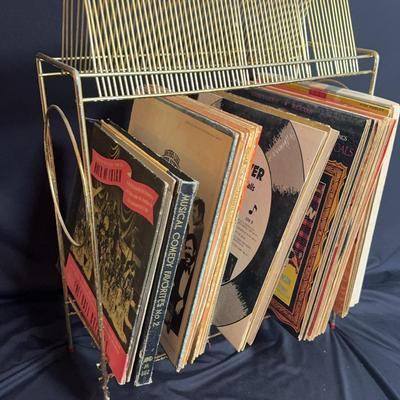 Albums And Gold Record Stand