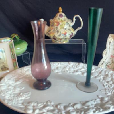 Platter, TeaPot, Bud Vases and More