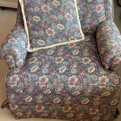 Fabric Swivel Rocking Chair #1