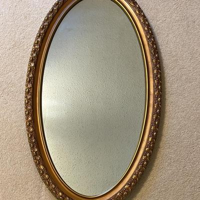 Gold Oval Mirror. 2nd Floor
