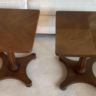 Two Square End Tables by Drexel