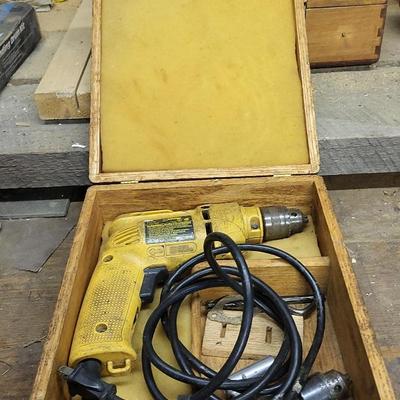 DeWalt DW100 VSR Drill & Handmade Box 