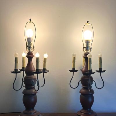 Pair of Bradford Table Lamps (Missing Shades)