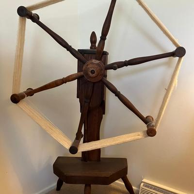 Antique Wooden Yarn Winder