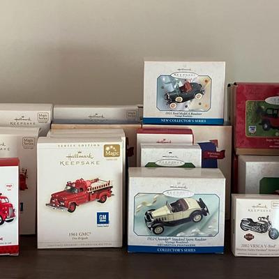 Hallmark Ornaments #2 (Cars, Fire Trucks, Harley Davidson)