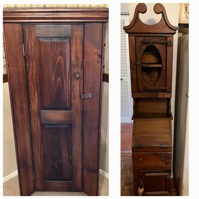 Cabinet with Fold Down Desk and Jelly Cabinet
