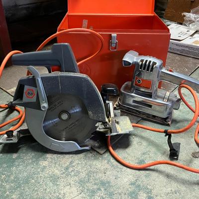 Black and Decker 7 1/4" Circular Saw and Deluxe Sander