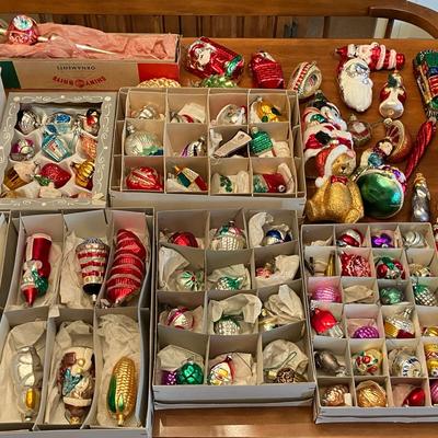 Assortment of German, Old World Christmas, and Other Glass Ornaments #1