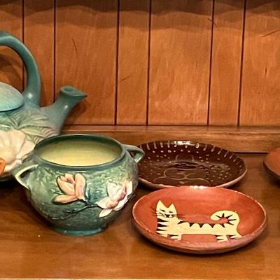 Roseville Pottery and Redware Pottery
