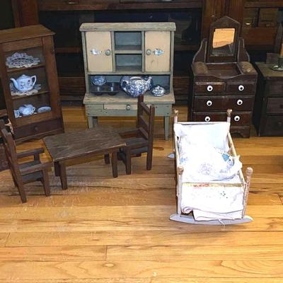 Doll Furniture and Antique Doll Trunks